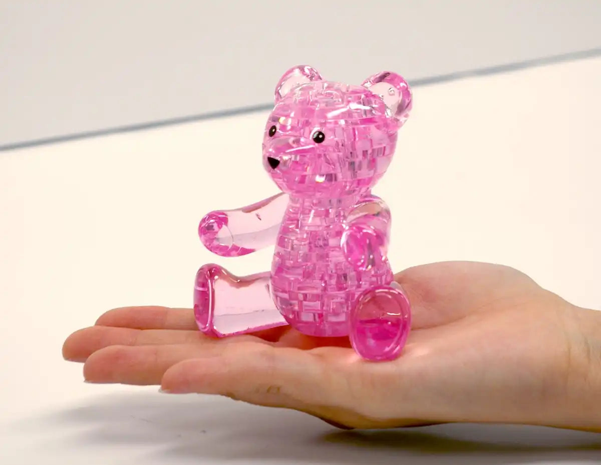 Beverly Teddy Bear (Pink) Standard Crystal Puzzles Teddy Bear 3D Puzzle Toys- Japan Figure Store - #1 Bring To You The Best Japanese Goods