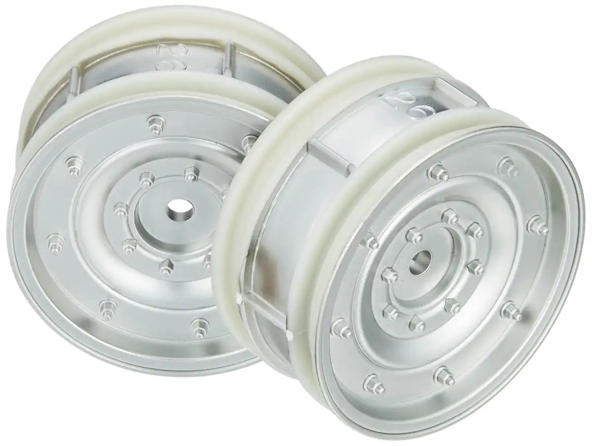 Tamiya Steel-Like Dish Wheels Matte Silver 26mm Width Offset +4- Japan Figure Store - #1 Bring To You The Best Japanese Goods