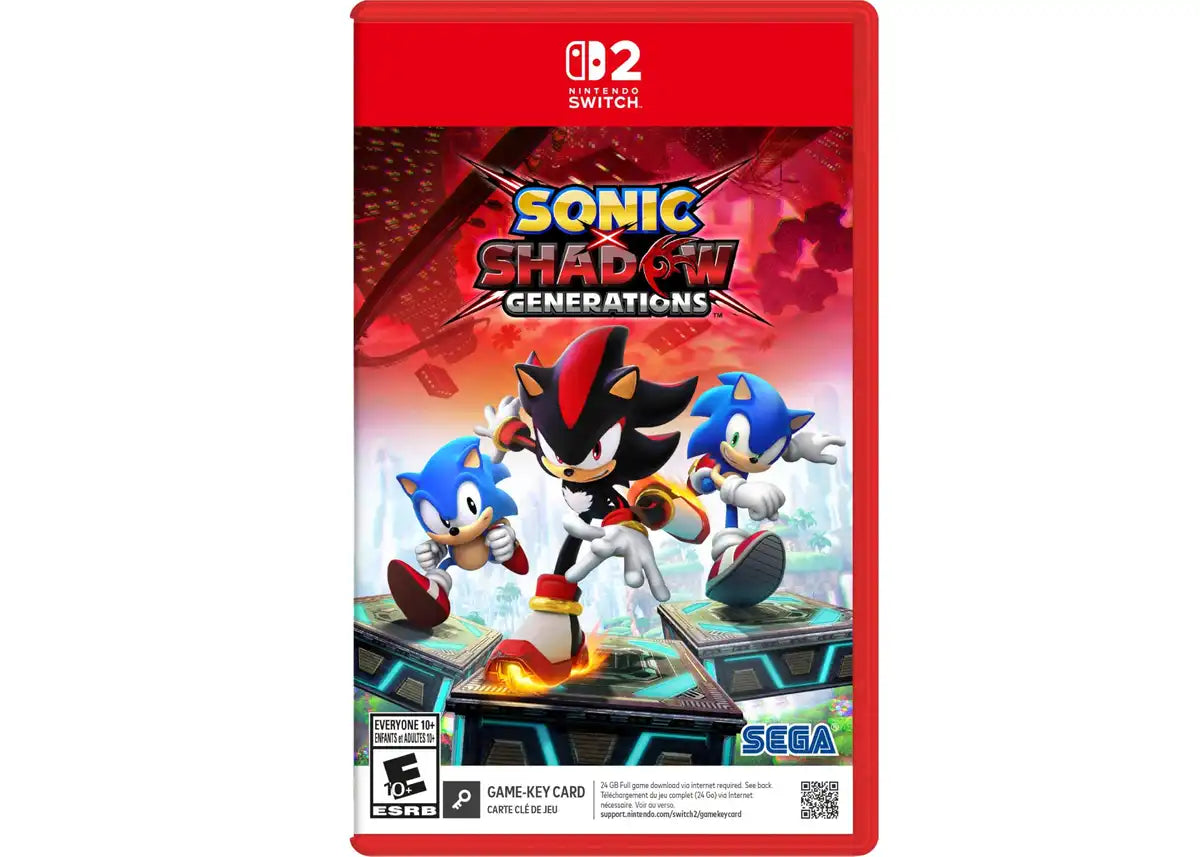 Sega Sonic X Shadow Generations Switch 2 Game Key Card Import North America