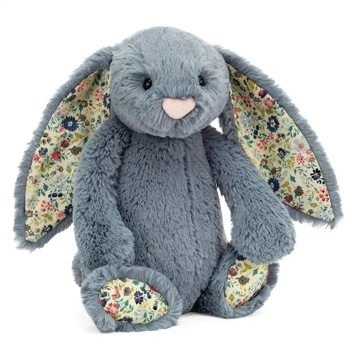 Jelly Cat Blossom Bunny Plush in Dusky Blue Floral 31cm Medium Size- Japan Figure Store - #1 Bring To You The Best Japanese Goods