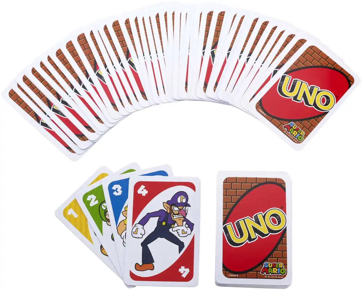 Mattel Uno Super Mario Special Rule Card Drd00 White Mario Card Games For Kids- Japan Figure Store - #1 Bring To You The Best Japanese Goods