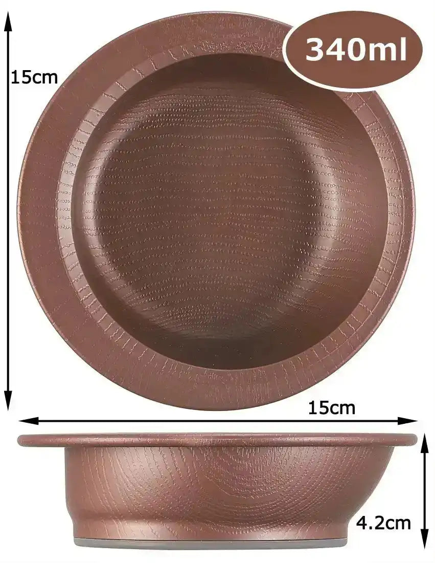 Skater Brown 340ml Easy Scooping Bowl Wood Grain Made in Japan- Japan Figure Store - #1 Bring To You The Best Japanese Goods