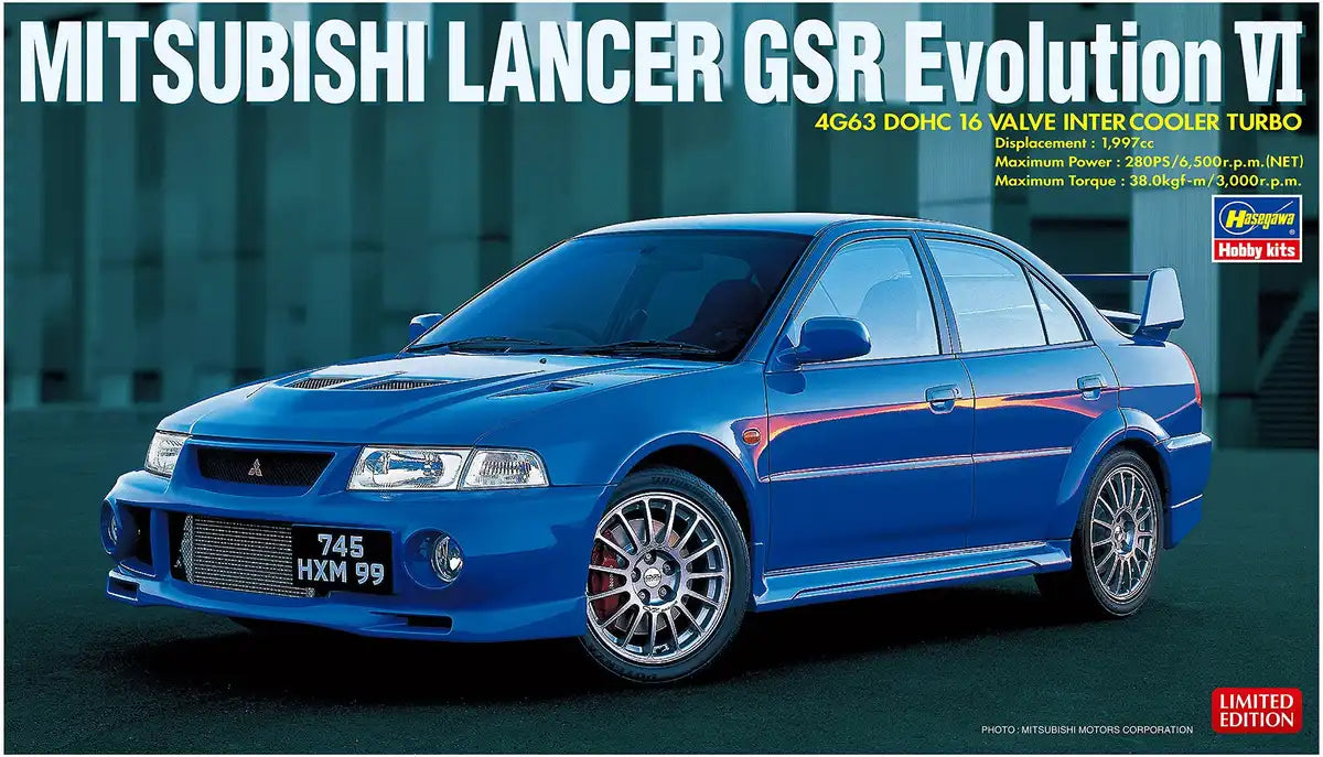HASEGAWA 20336 Mitsubishi Lancer Gsr Evolution 6 1/24 Scale Kit- Japan Figure Store - #1 Bring To You The Best Japanese Goods