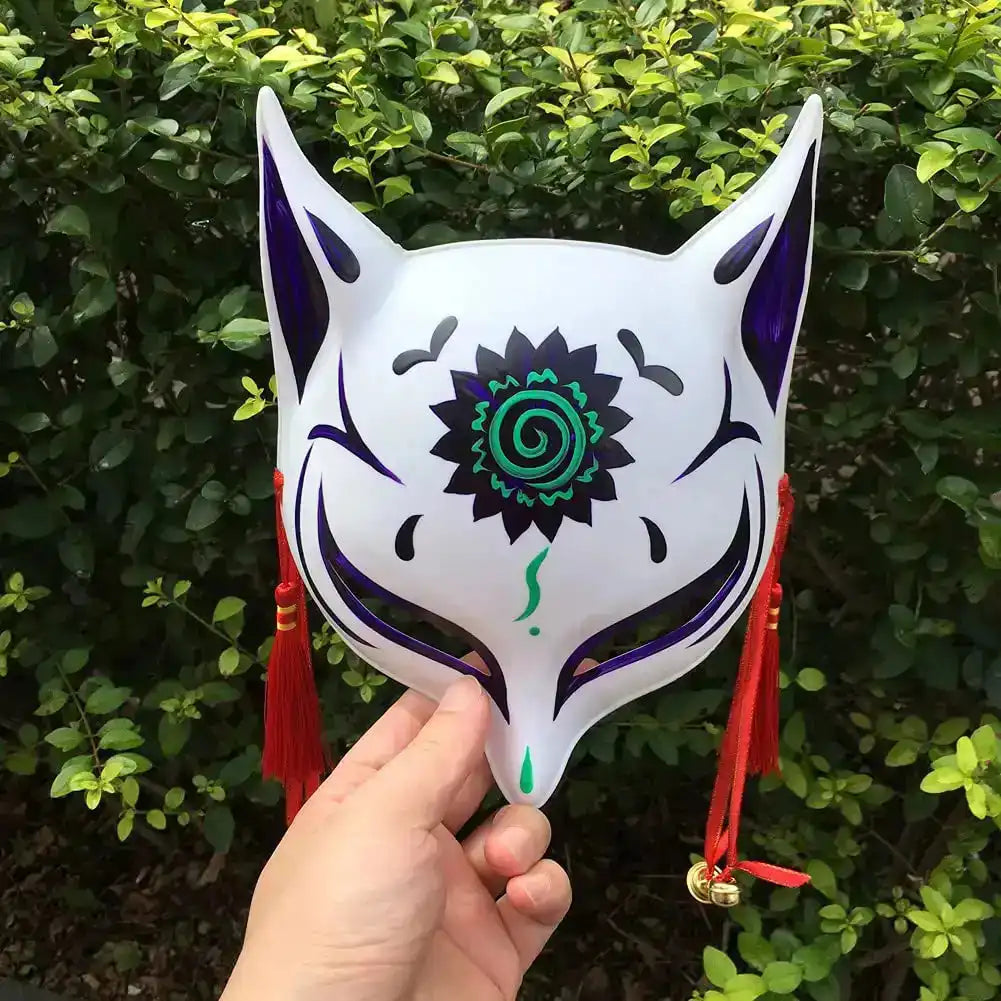Party City Kitty Large Fox Mask Cosplay Masks Japanese Kitsune Masks Traditional Masks- Japan Figure Store - #1 Bring To You The Best Japanese Goods