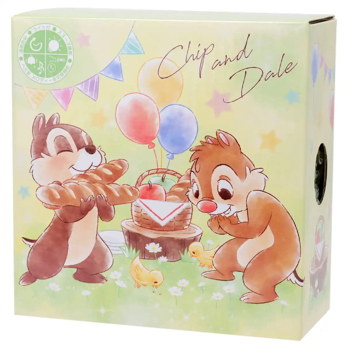 T'S FACTORY Disney Rice Ball Shaped Clock/Sunny Days Chip 'N Dale- Japan Figure Store - #1 Bring To You The Best Japanese Goods