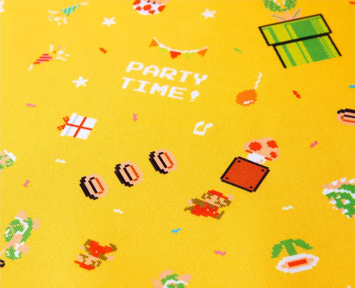 NINTENDO Super Mario Home & Party Tablecloth 8-Bit Party Yellow- Japan Figure Store - #1 Bring To You The Best Japanese Goods