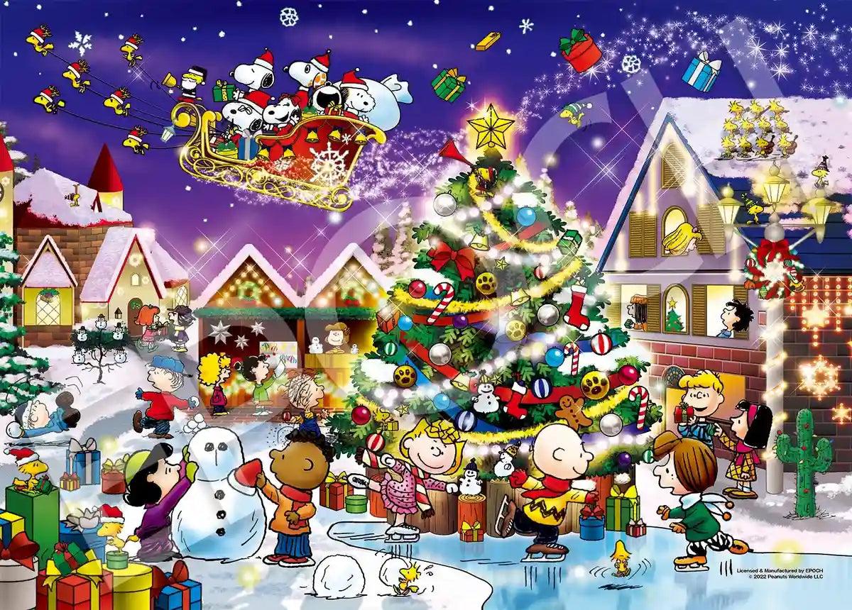 500 Piece Jigsaw Puzzle Peanuts Snoopy Happy Christmas (38 X 53Cm)- Japan Figure Store - #1 Bring To You The Best Japanese Goods