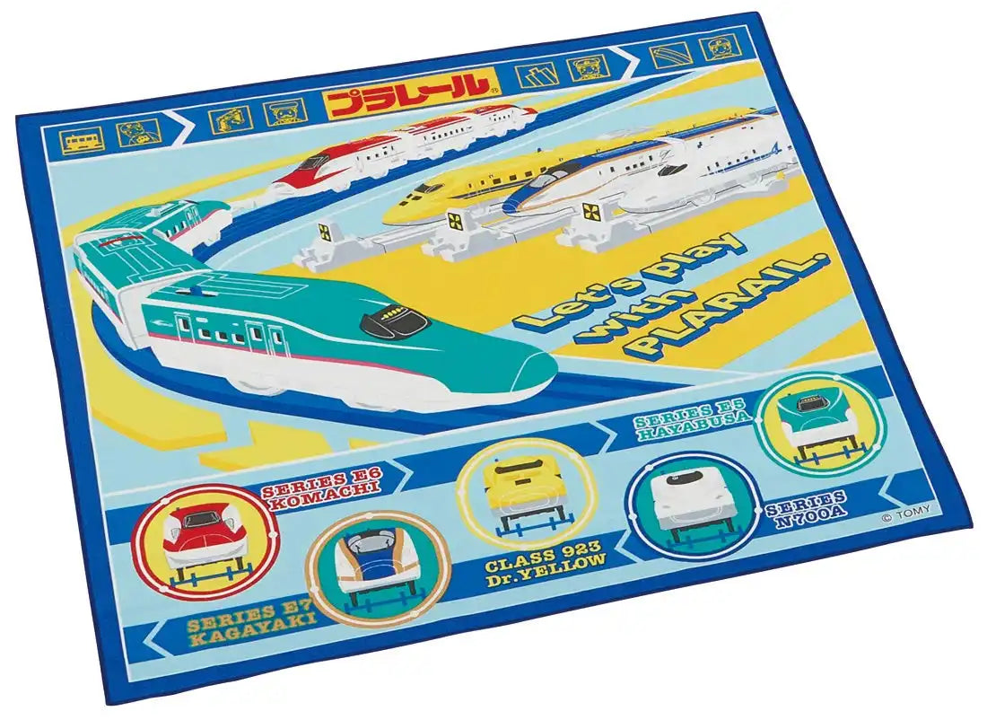 Skater Lunch Cloth Plarail 20 43x43cm Authentic Made in Japan - KB4-A- Japan Figure Store - #1 Bring To You The Best Japanese Goods