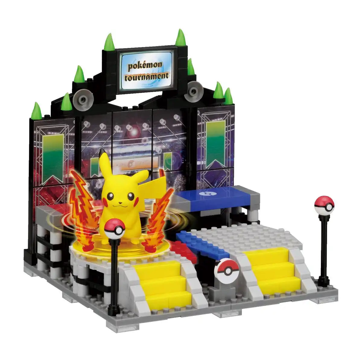 KAWADA Pp-001 Nanoblock Plus Pokemon Pikachu'S Battle Field- Japan Figure Store - #1 Bring To You The Best Japanese Goods