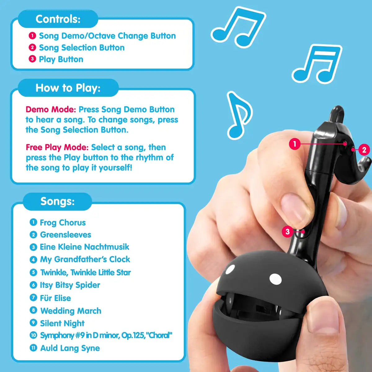 Cube Meiwa Denki Otamatone Melody Black- Japan Figure Store - #1 Bring To You The Best Japanese Goods