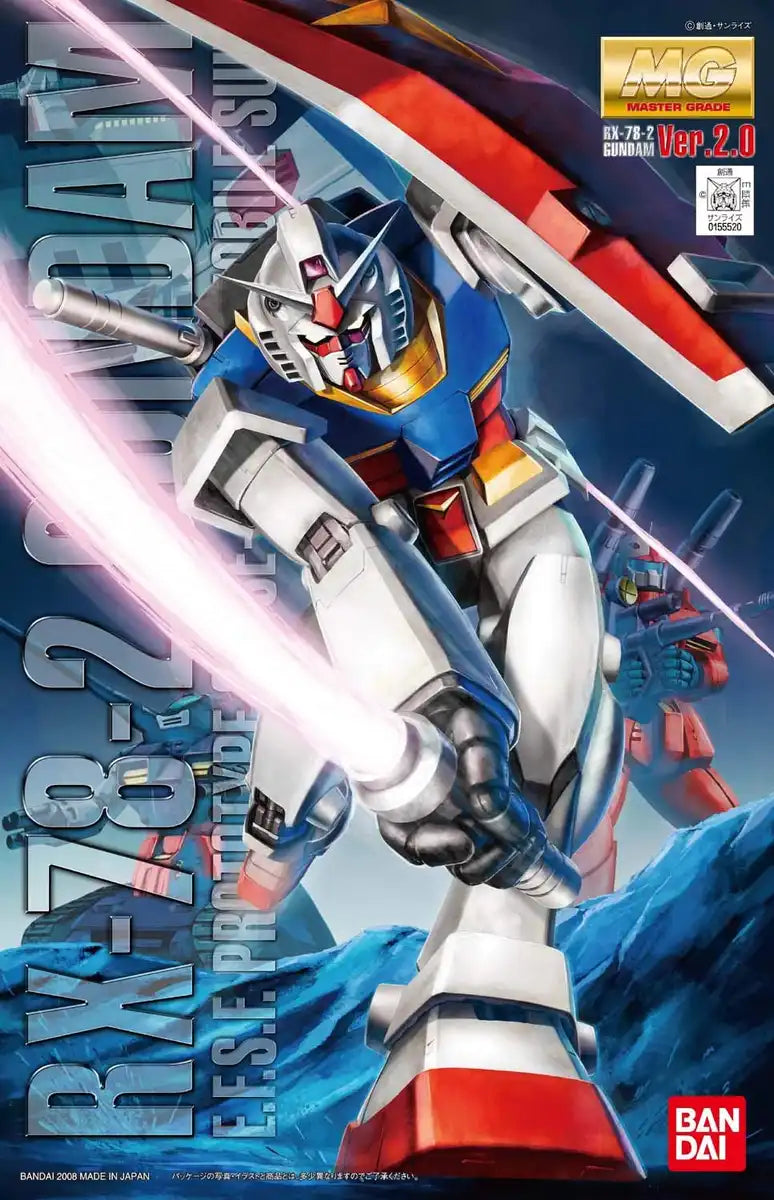 BANDAI Mg Gundam Rx-78-2 Version 2.0 1/100 Scale Kit- Japan Figure Store - #1 Bring To You The Best Japanese Goods