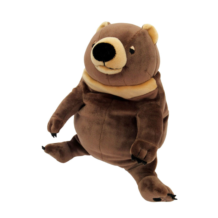 Shinada Global Mochi Bear Brown Medium 14x14x22cm Stuffed Animal MOKW-0230B