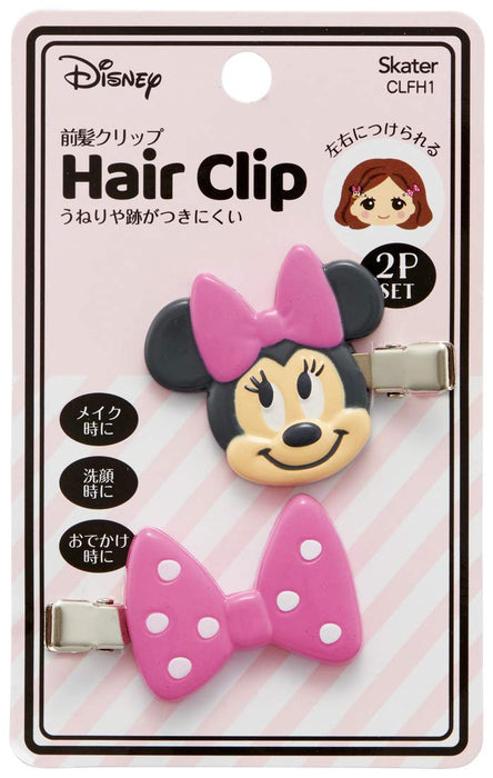 Disney Minnie Mouse Skater Hair Accessory Set of 2 Bangs Clip - Clfh1