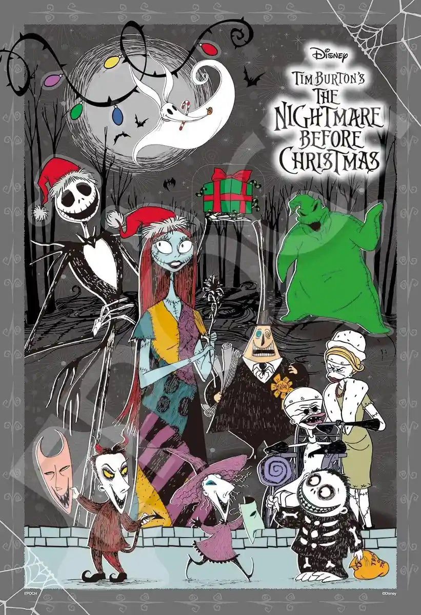 Epoch 300pc Disney Nightmare Before Xmas Puzzle Deco Collage 26x3- Japan Figure Store - #1 Bring To You The Best Japanese Goods