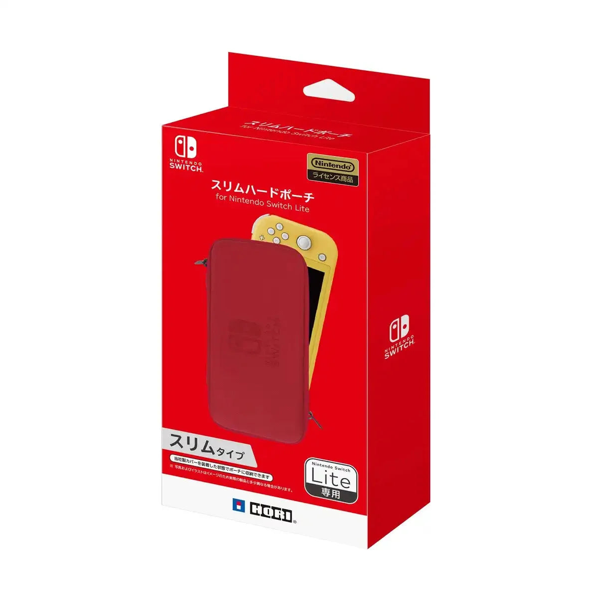 HORI Slim Hard Pouch For Nintendo Switch Lite Red- Japan Figure Store - #1 Bring To You The Best Japanese Goods