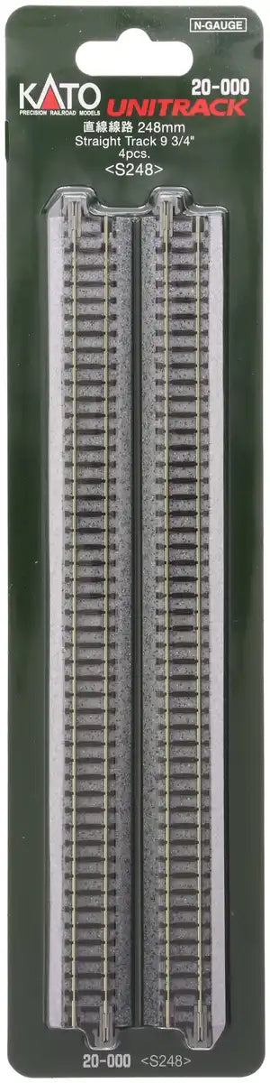 Kato N Gauge 20-000 4PC 248mm Straight Track- Japan Figure Store - #1 Bring To You The Best Japanese Goods