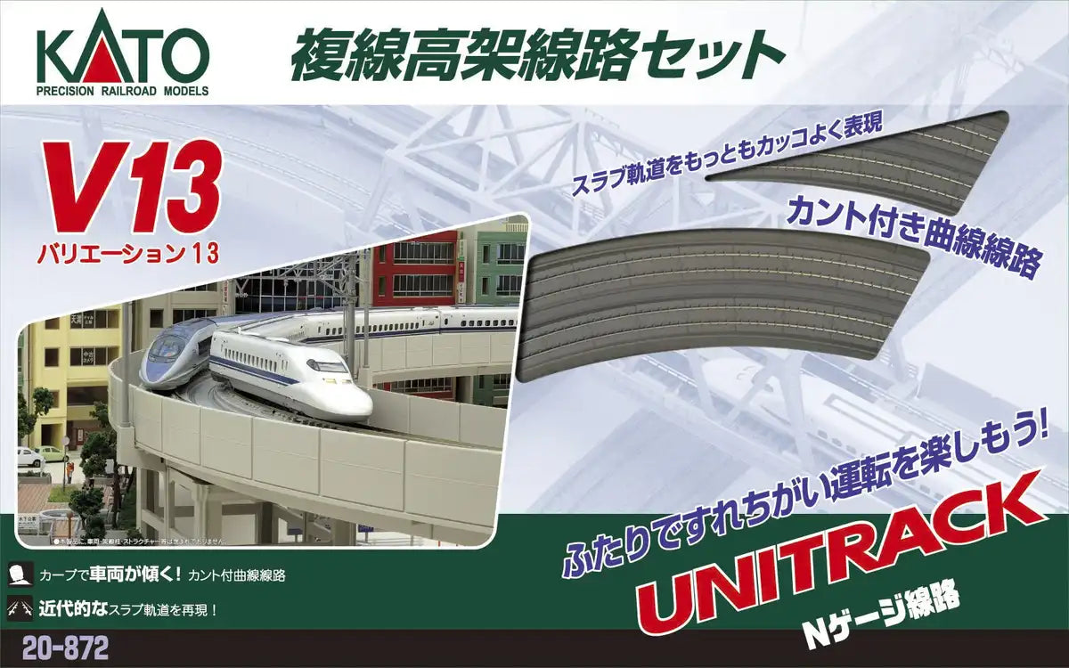 Kato N Gauge V13 Double Track Elevated Track Basic Set (R414/381) 20-872 Railroad Model Rail Set- Japan Figure Store - #1 Bring To You The Best Japanese Goods