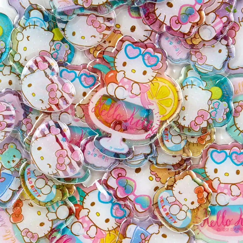 SANRIO Summer Sticker Pack Clear Hello Kitty- Japan Figure Store - #1 Bring To You The Best Japanese Goods