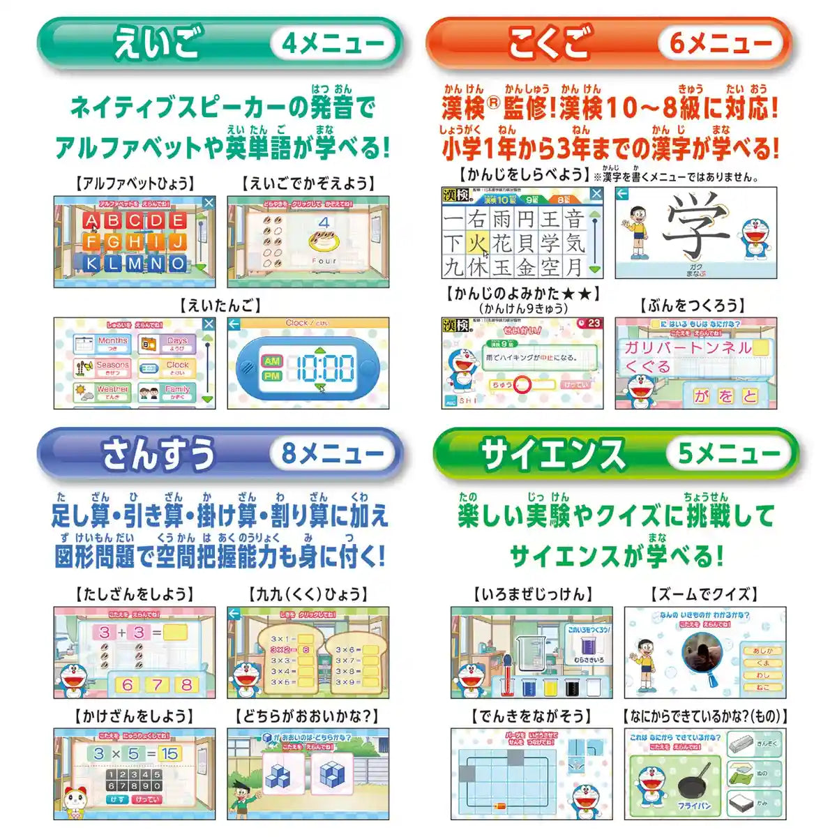 Bandai Doraemon Learning PC Tablet - Kids Educational Toy Laptop