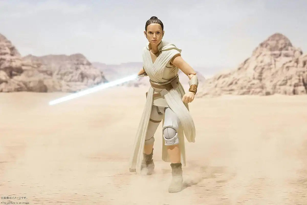 Tamashii Nations Star Wars Rey and D-O Figure PVC ABS 5.7 Inch
