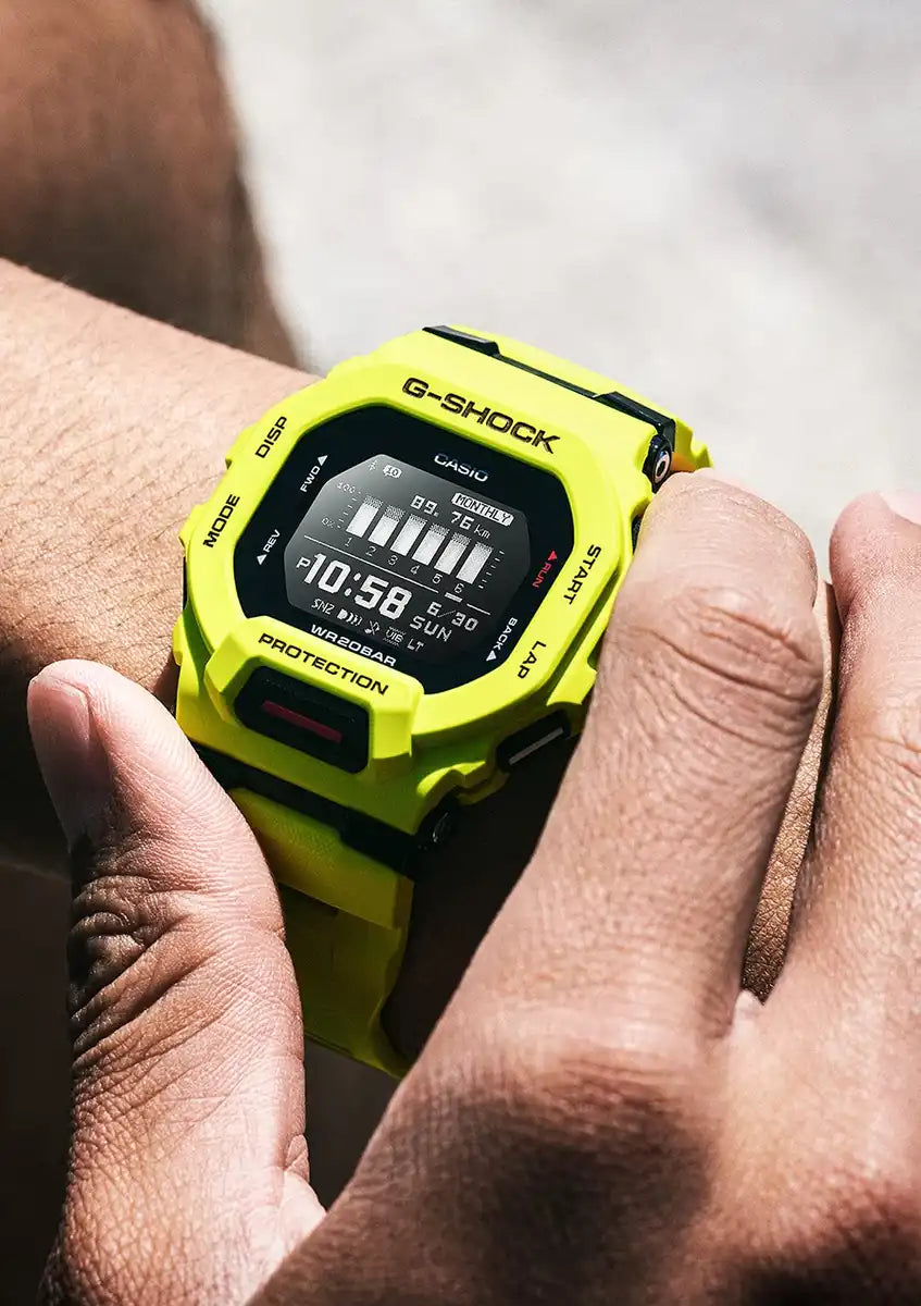 Casio G-Shock GBD-200-9JF Men's Durable Watch in Vibrant Yellow- Japan Figure Store - #1 Bring To You The Best Japanese Goods