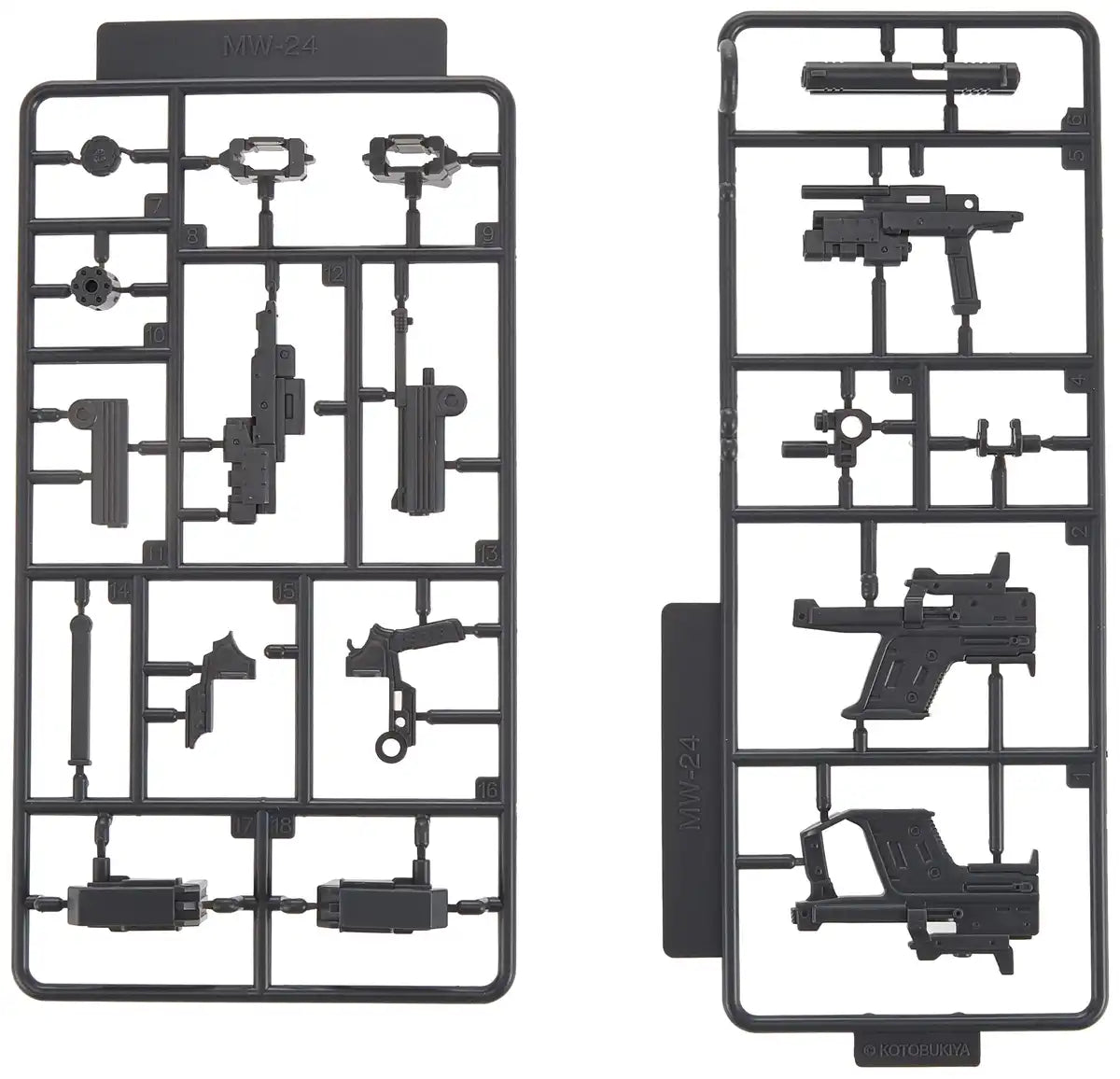 Kotobukiya Msg Modeling Support Goods Weapon Unit Handgun Non-Scale Plastic Model Parts Mw24R- Japan Figure Store - #1 Bring To You The Best Japanese Goods