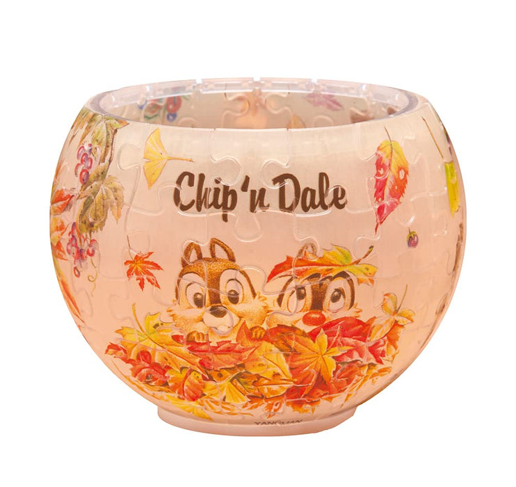 YANOMAN 2201-65 3D Led Lamp Shade Puzzle Disney Chip And Dale Let'S Play Together 80 Pieces