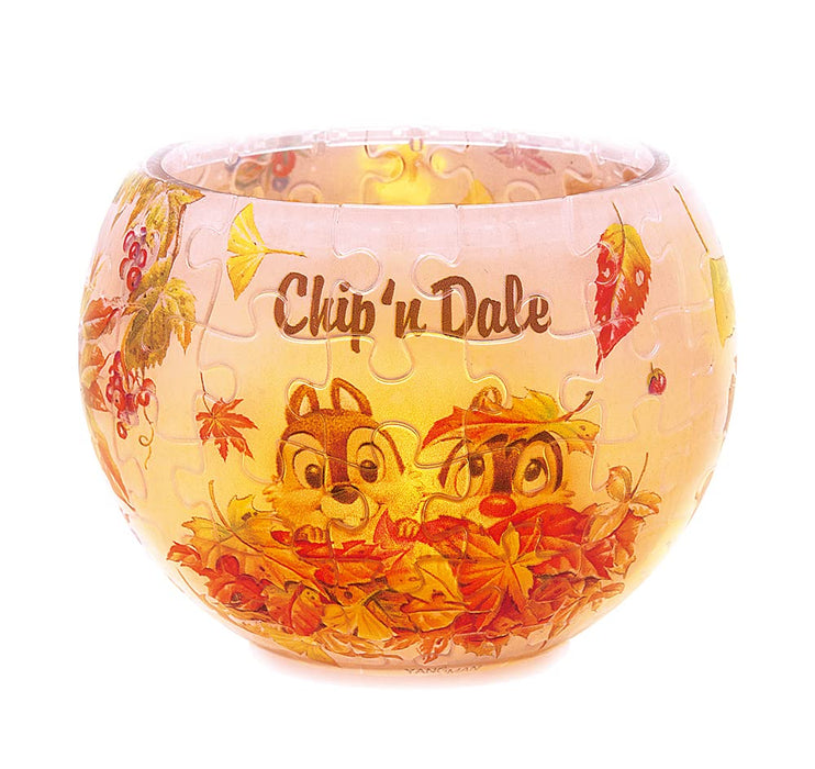 YANOMAN 2201-65 3D Led Lamp Shade Puzzle Disney Chip And Dale Let'S Play Together 80 Pieces