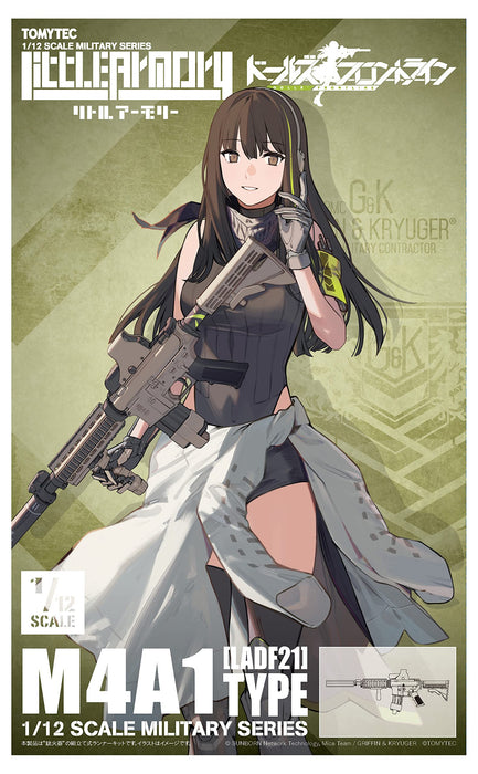 TOMYTEC Military Series 1/12 Little Armory Ladf21 Anime: Girls' Frontline M4A1 Type Plastic Model