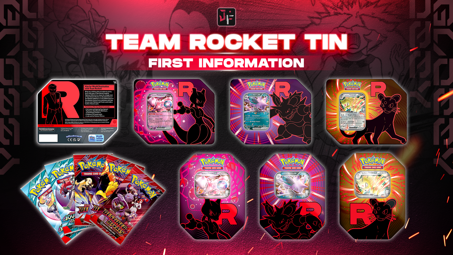 pokemon trading card games fall team rocket tin randomly selected Pokmon or the prideful power of Team Rockets Persian ex as a foil promo card Pokmon TCG: Team Rocket Fall
