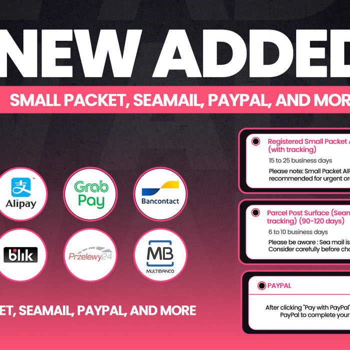 New Shipping & Payment Options Added. Check It Out Now!