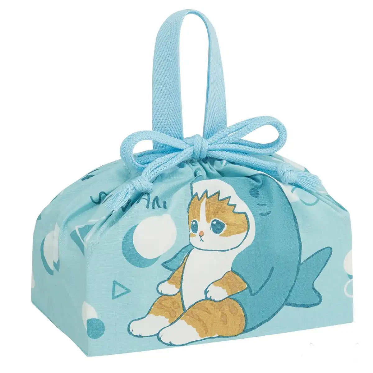 Skater Kids Lunch Box with Drawstring Bag - Mofusand Made in Japan KB7-A- Japan Figure Store - #1 Bring To You The Best Japanese Goods