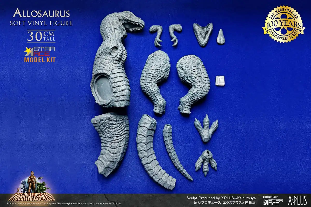 Star Ace Toys Allosaurus Non-Scale Unpainted Assembly Soft Vinyl Kit- Japan Figure Store - #1 Bring To You The Best Japanese Goods