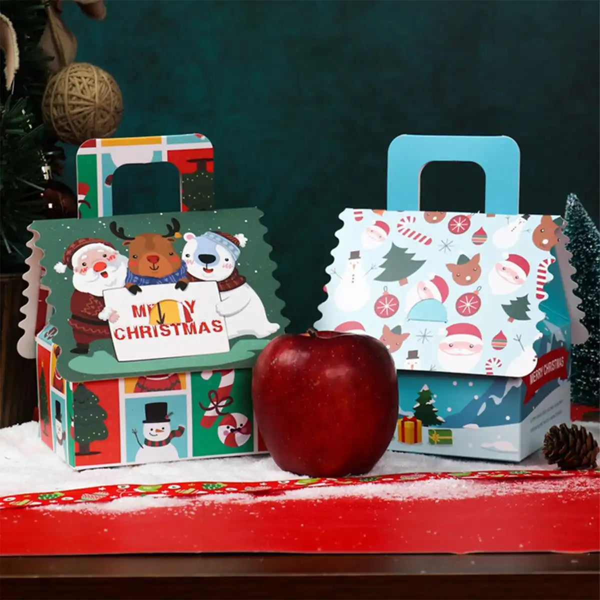 Riaisttd House-Shaped 3D Christmas Cookie and Candy Treat Boxes - Cardboard- Japan Figure Store - #1 Bring To You The Best Japanese Goods