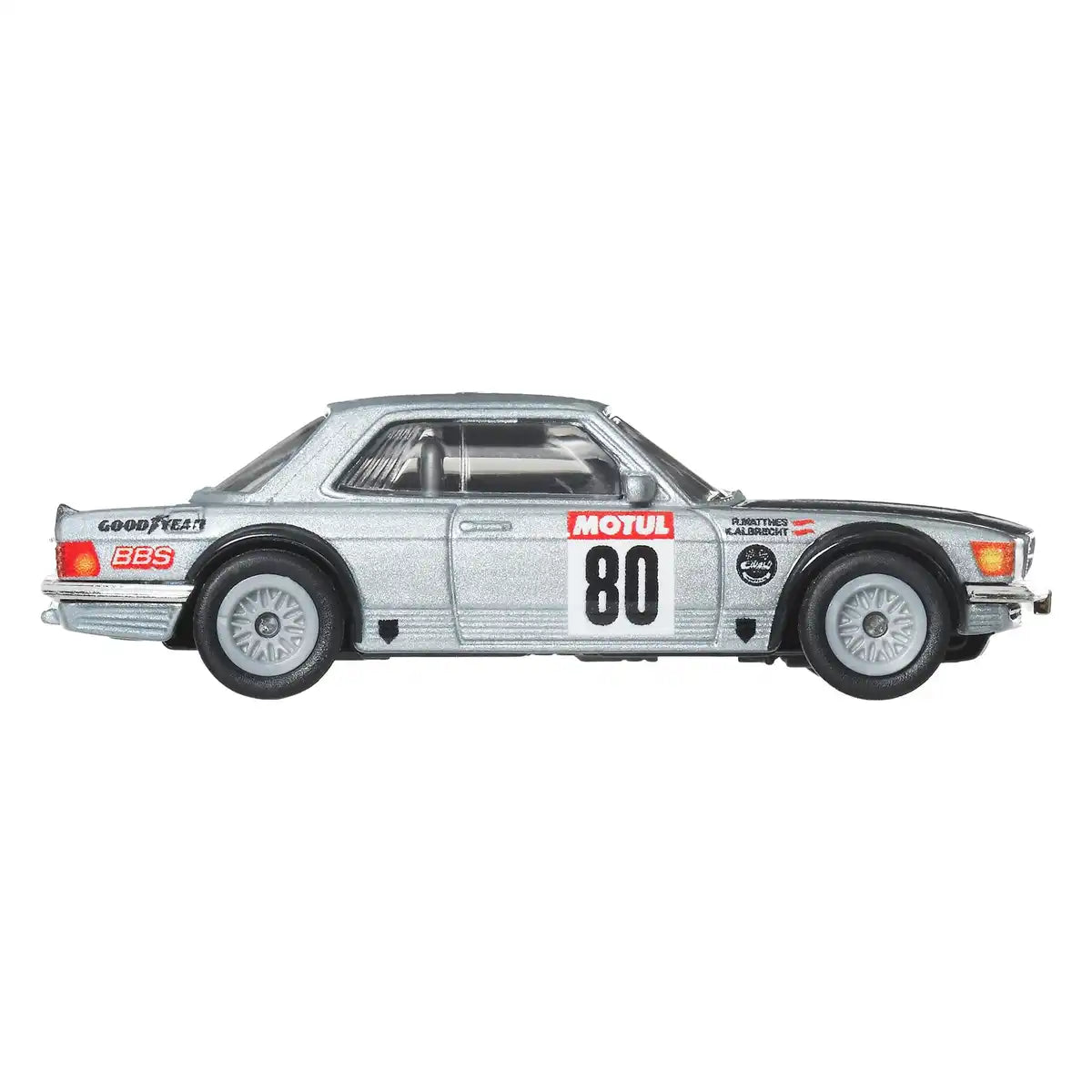 Mattel Hot Wheels Boulevard 80s Mercedes-Benz 500 SLC Rally Toy Silver