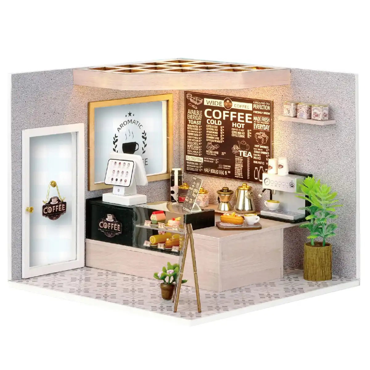 Spilay 1/24 Wooden Dollhouse Kit Set + LED Light Dustproof Cover 3D Puzzle Toy 14+- Japan Figure Store - #1 Bring To You The Best Japanese Goods