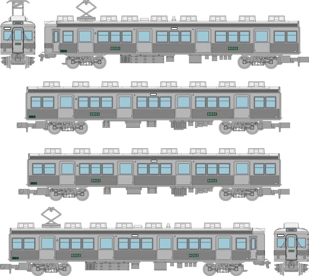 Tomytec Tetsudou Collection Nankai 6000 Series 4-Car Set Japan Official Model- Japan Figure Store - #1 Bring To You The Best Japanese Goods