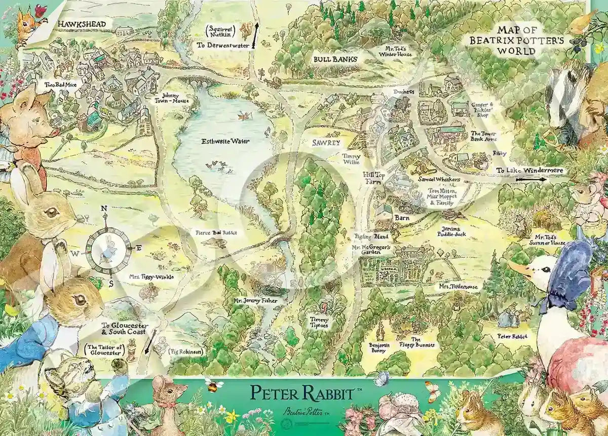 EPOCH 06-515S Jigsaw Puzzle Peter Rabbit Map Of Beatrix Potter'S World 500 Pieces- Japan Figure Store - #1 Bring To You The Best Japanese Goods