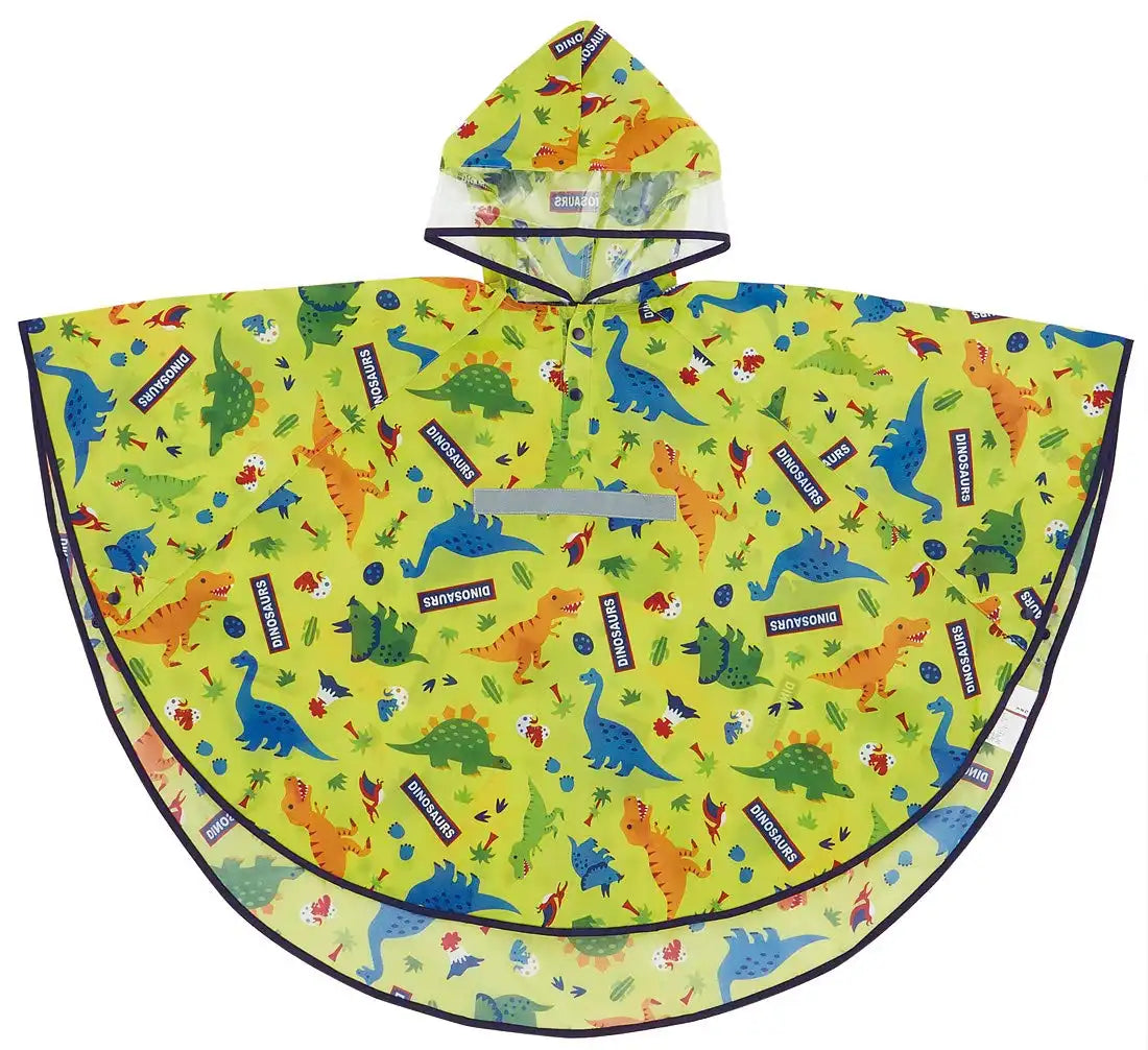 Skater Boys Dinosaur Rain Poncho Suitable for Height 110-125cm - Kid's Raincoat- Japan Figure Store - #1 Bring To You The Best Japanese Goods