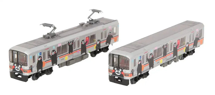 Tomytec Type 01 Kumamon Wrap Silver 2-Car Set - Kumamoto Electric Railway Diorama- Japan Figure Store - #1 Bring To You The Best Japanese Goods
