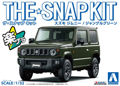 AOSHIMA 57773 08-B Suzuki Jimny Jungle Green 1/32 Scale Pre-Painted Snap-Fit Kit- Japan Figure Store - #1 Bring To You The Best Japanese Goods