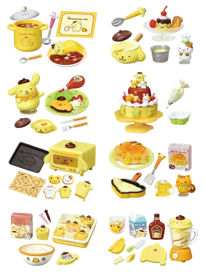 Re-Ment Sanrio Pompompurin Cooking Set Box H120 x W145 x D205mm PVC ABS