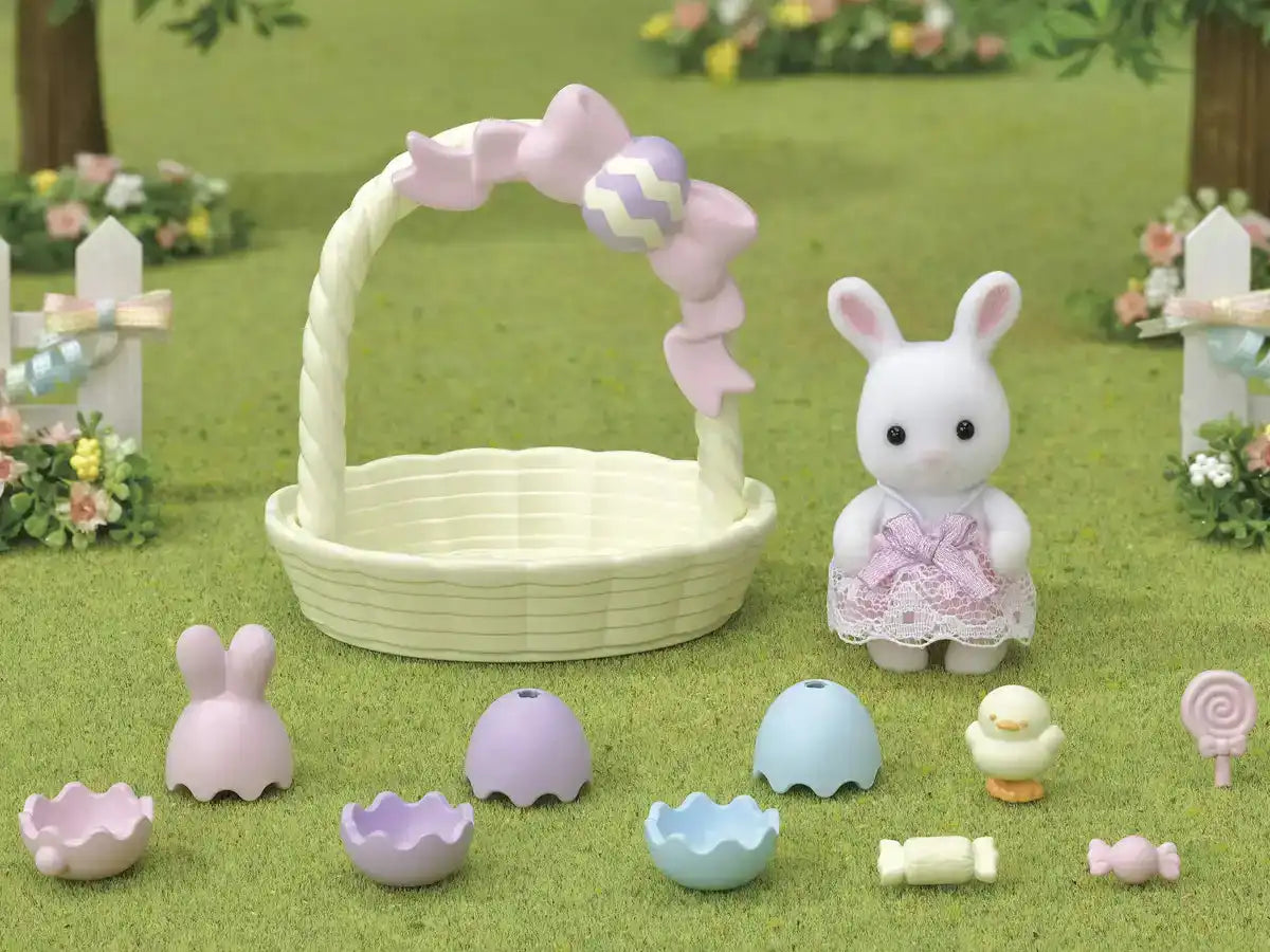 Epoch Sylvanian Families White Rabbit's Easter Set Seasonal Toy Dollhouse for Ages 3+- Japan Figure Store - #1 Bring To You The Best Japanese Goods