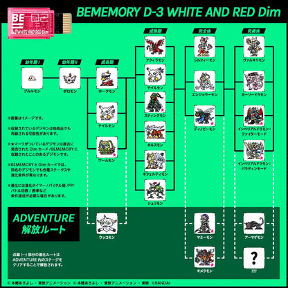 Bandai Digimon Adventure 02 D-3 White Yellow & Red Dim Bememory Set- Japan Figure Store - #1 Bring To You The Best Japanese Goods