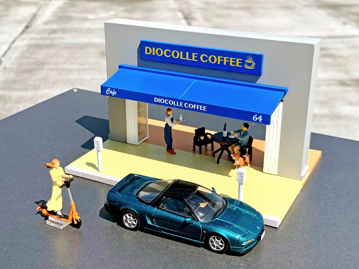Tomytec Car Snap 21A Cafe Terrace Die-Cast Mini Set with Painted PVC Resin Dolls- Japan Figure Store - #1 Bring To You The Best Japanese Goods