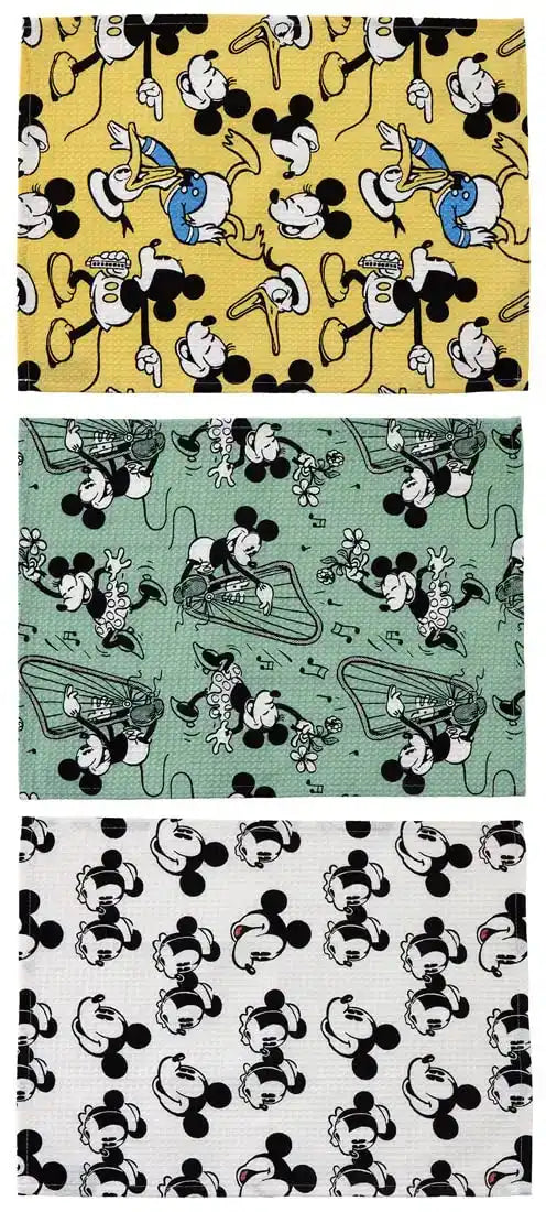 Skater Disney Mickey Mouse Waffle Dough Cloths 31 X 41 cm Pack of 3- Japan Figure Store - #1 Bring To You The Best Japanese Goods