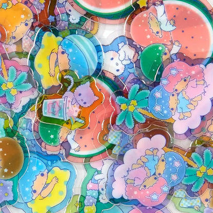 Sanrio Little Twin Stars Kiki Lala Summer Stickers 12.2x9x5cm- Japan Figure Store - #1 Bring To You The Best Japanese Goods
