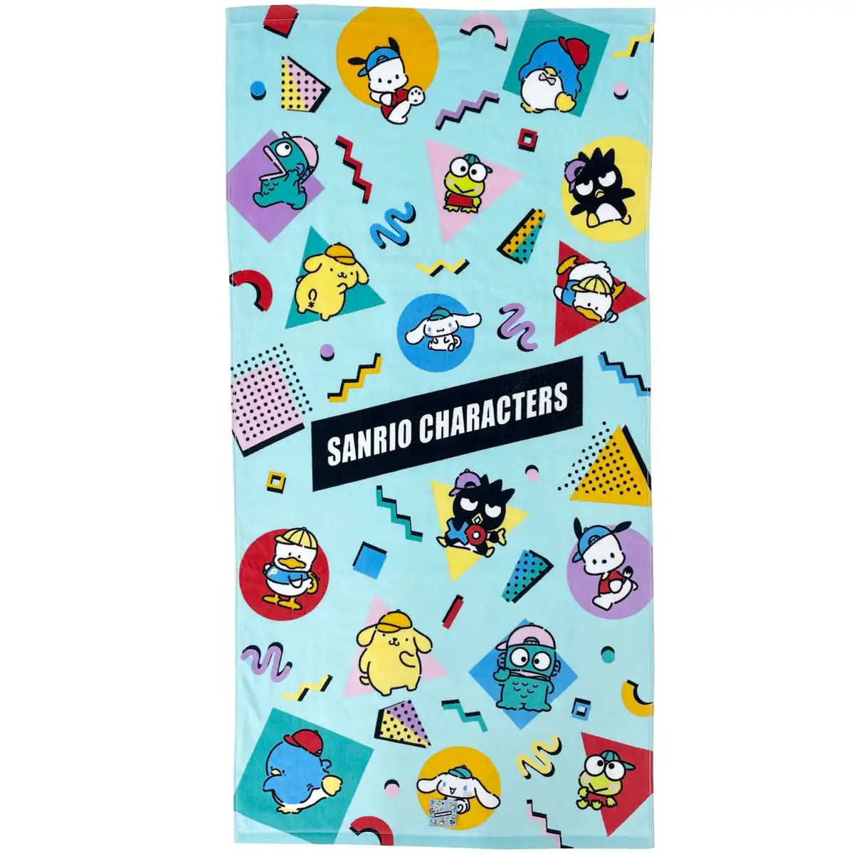 Sanrio 60x120cm Bath Towel Cinnamon Pochacco Hangyodon Street Design- Japan Figure Store - #1 Bring To You The Best Japanese Goods
