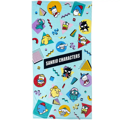 Sanrio 60x120cm Bath Towel Cinnamon Pochacco Hangyodon Street Design- Japan Figure Store - #1 Bring To You The Best Japanese Goods
