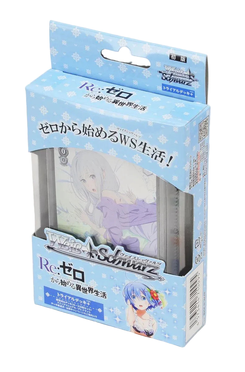 Bushiroad Weiss Schwarz Trial Deck + Plus Re: Zero To Hajimete Isekai Seikatsu Card Game Sets